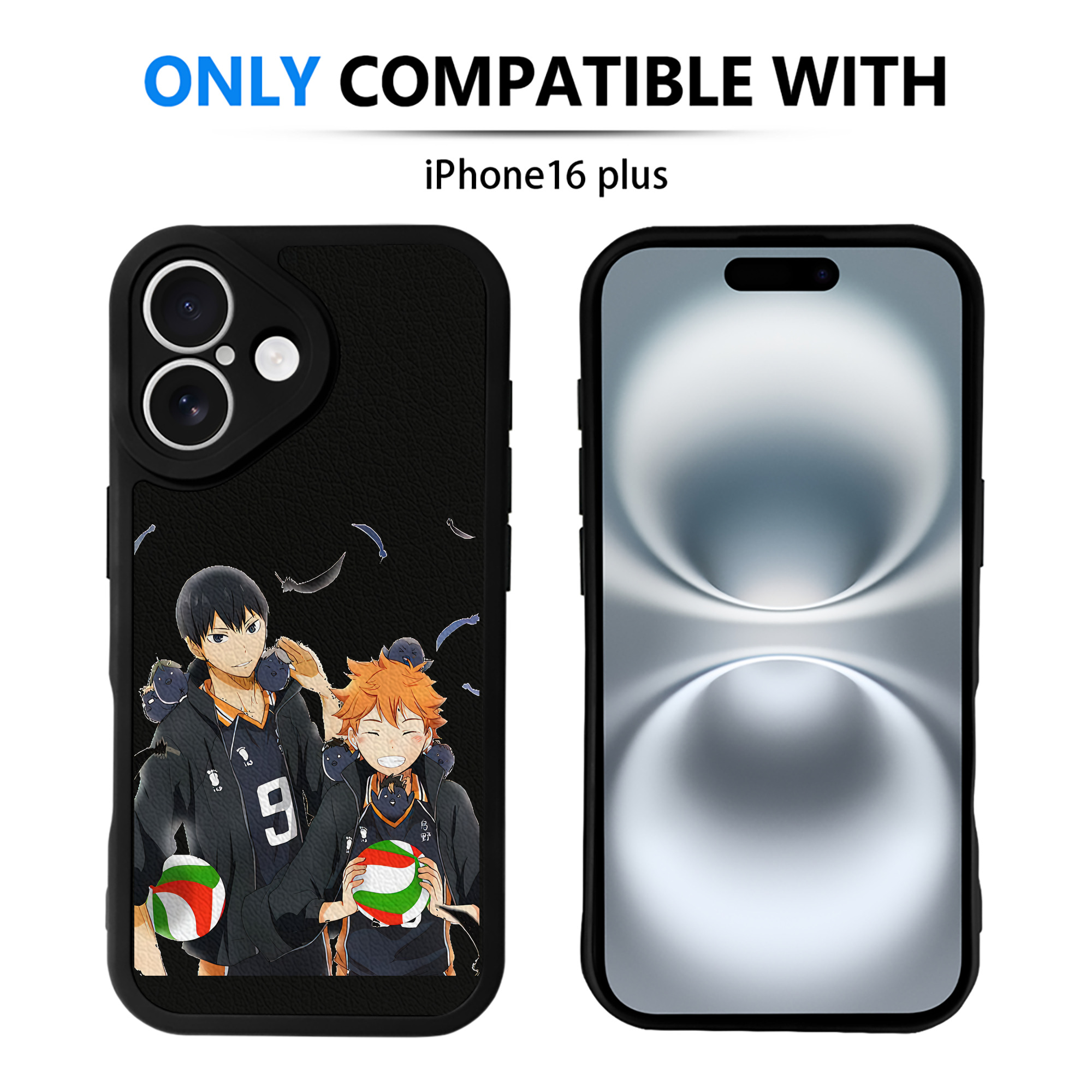（画像用） ハイキュー!! Haikyu!! 【iPhone 16シリーズ対応】シリコンスマホケース（レザー調） 材質：シリコン